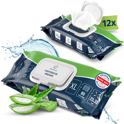 Sensalou wet wipes for adults XXL - 23 x 33 cm